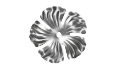 Элемент декоративный штампованный, цветок 14.023.01-Т