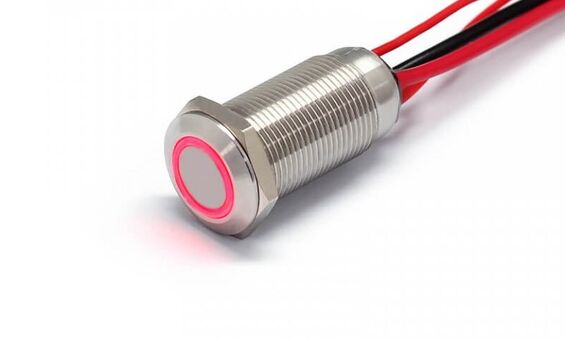 12 мм IP67 водонепроницаемый мини-светодиодный кнопочный переключатель с подсветкой