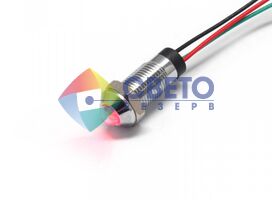 8 мм двухцветный водонепроницаемый металлический индикаторный светильник