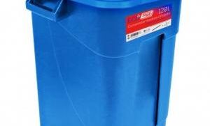 Бак для мусора с крышкой 120 л синий