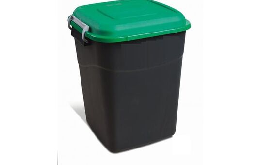 Бак для мусора с крышкой 50 л зеленый