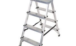 Двухсторонняя алюминиевая стремянка VIRASTAR Step Stool 2x4 ступеней, 125 кг