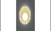 Светильник BL076 Круг Кристалл/Черный/Золото, Gu5.3, 2700K